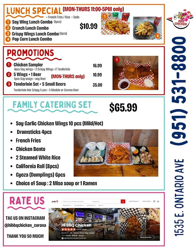 HI BBQ CHICKEN - Korean Restaurant Menu image 3
